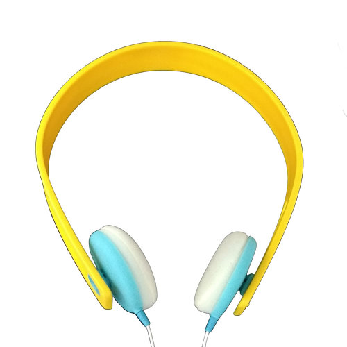 Leichte und leichte Farben tragen Sie bequeme Kopfhörer mit Kopfhörern und lernen Sie Musik