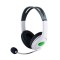 Stay at home social distancing on-line language learning headset with noise canceling microphone