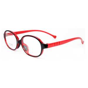 أفضل الأزياء الملونة البيضاوي كامل حافة مرنة متعدد الألوان للأطفال نظارات TR90 النظارات البصرية الإطار