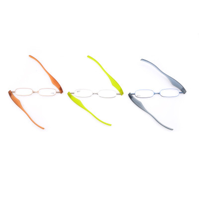 Wholesale novelty plastic frames reversible adjustable folding reading glasses for men women