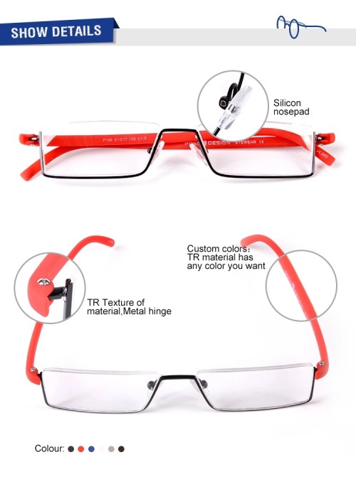 Vidrios de lectura calientes del capítulo de las gafas de los vidrios ópticos del metal del modelo nuevo TR90 de la venta