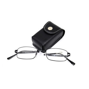 Vente en gros vente chaude de haute qualité réglable petit portefeuille en métal pliant des lunettes de lecture avec caisse d'emballage