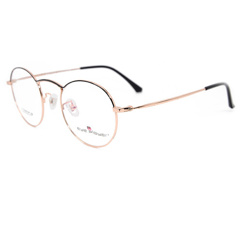 الجملة حار بيع الأزياء نموذج جديد نمط النظارات الإطار التيتانيوم جولة النظارات البصرية إطارات للرجال