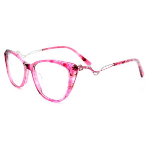 الجملة زخرفة المعادن الماس أزياء النظارات إطارات النظارات خلات البصرية للنساء