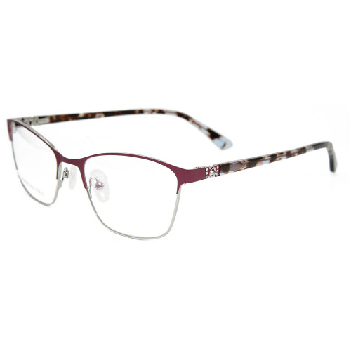 Venta al por mayor último modelo vogue diseño gafas de metal de la venta caliente Marco de gafas para mujeres damas