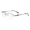 Wholesale Top quality half frame eyewear fashion metal Gold Optical glasses Frame for ladies