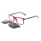 Wholesale New model  design Square TR90 Optical Frame Magnetic Clip On Sunglasses with Polarized Lens