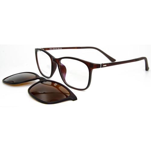 El último modelo de diseño de moda TR90 Frame Clip magnético en gafas de sol con lentes polarizadas para adultos