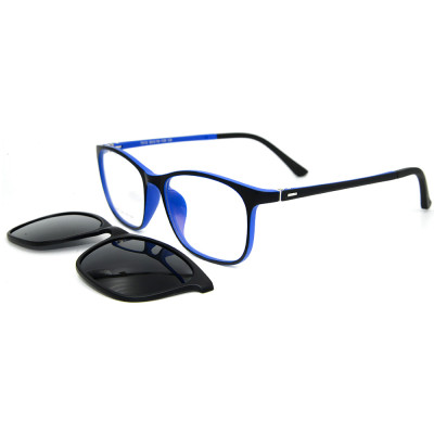 Latest model Fashion design TR90 Frame Magnetic Clip On Sunglasses Frame with Polarized Lens for adults