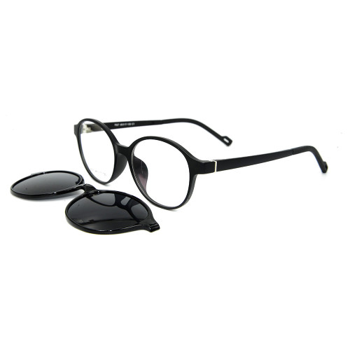 Pince magnétique avec cadre optique ovale TR90 à la mode sur lunettes de soleil avec lentille polarisée pour hommes femmes