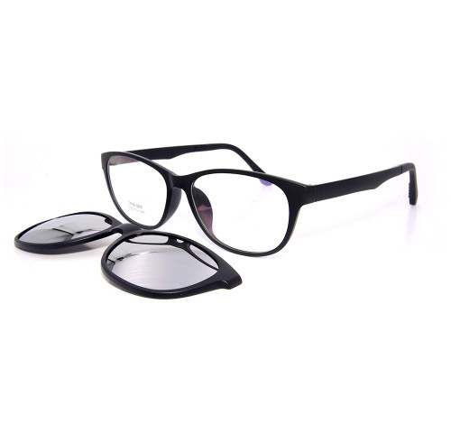 Taşınabilir Manyetik güneş gözlüğü Ultem Polarize Lens ile Güneş Gözlüğü Üzerinde Optik Çerçeve Klip erkekler kadınlar