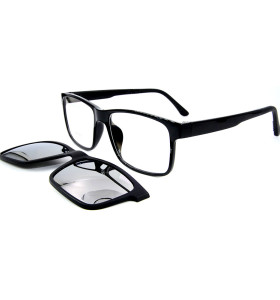 Popular portable adults sunglasses TR90 Optical Frame Magnetic Clip On Sunglasses with Polarized Lens