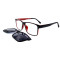 Popular portable adults sunglasses TR90 Optical Frame Magnetic Clip On Sunglasses with Polarized Lens