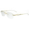 Wholesale new model fashion design rimless eyewear metal Gold Optical glasses Frame for Women