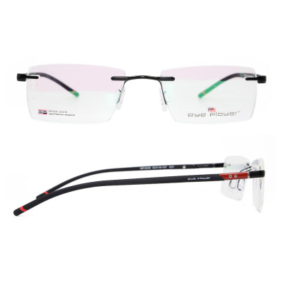 New Vogue design durable quality rimless eyewear metal square optical glasses frames for men