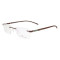 New Vogue design durable quality rimless eyewear metal square optical glasses frames for men