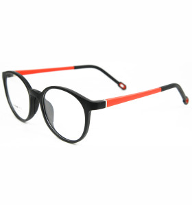 جديد مخصص TR90 أزياء ملونة جولة النظارات الإطار مرنة الاطفال النظارات البصرية إطارات