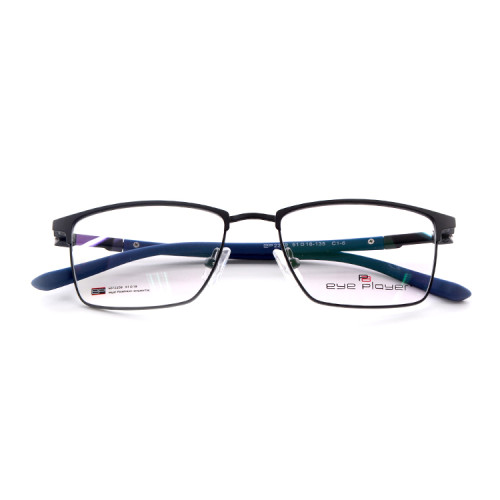 Dernière usine personnalisé top vente flexible printemps lunettes métal carré optique montures de lunettes pour hommes