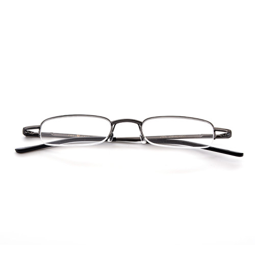 أفضل نوعية الساخن بيع الكلاسيكية للطي نظارات القراءة البصرية المعدنية مع حالة للرجال النساء