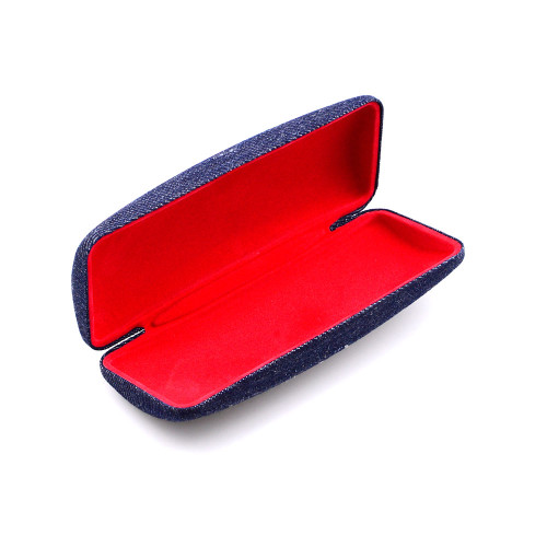 Nuevo estilo Fábrica Calidad personalizada Diseño de moda Metal denim Ojo Gafas ópticas Caja Caja