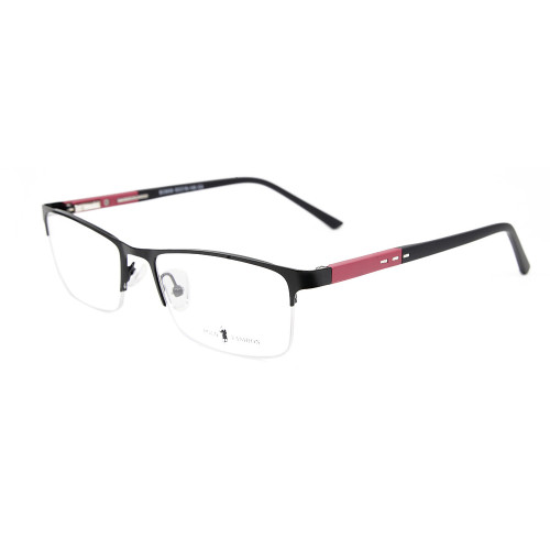 Los últimos marcos de los vidrios ópticos del halfrim del metal de las gafas flexibles de los hombres de la primavera de la última venta caliente de encargo