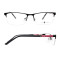 Latest custom hot sale durable flexible spring men eyewear metal halfrim optical glasses frames