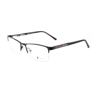Dernières personnalisé vente chaude durable flexible printemps hommes lunettes métal halfrim optique lunettes cadres