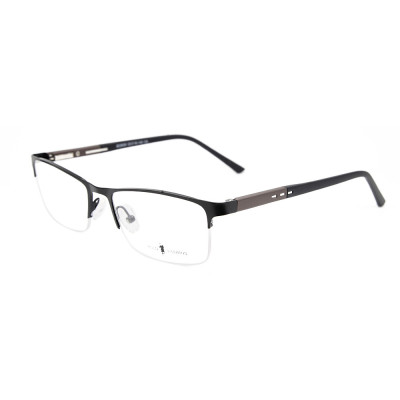 Latest custom hot sale durable flexible spring men eyewear metal halfrim optical glasses frames