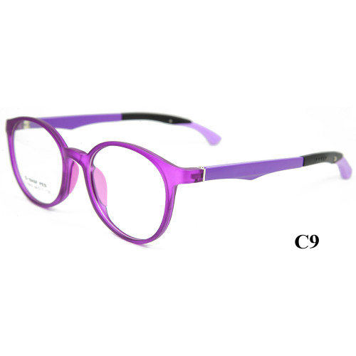 أعلى جودة النظارات TR الإطار الناعمة معبد قابل للتعديل جولة النظارات البصرية إطارات آمنة للأطفال