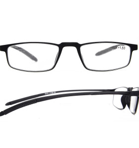 Les lunettes de style de mode simple de qualité molle encadrent les lunettes de lecture optique minces TR90 pour les hommes les femmes