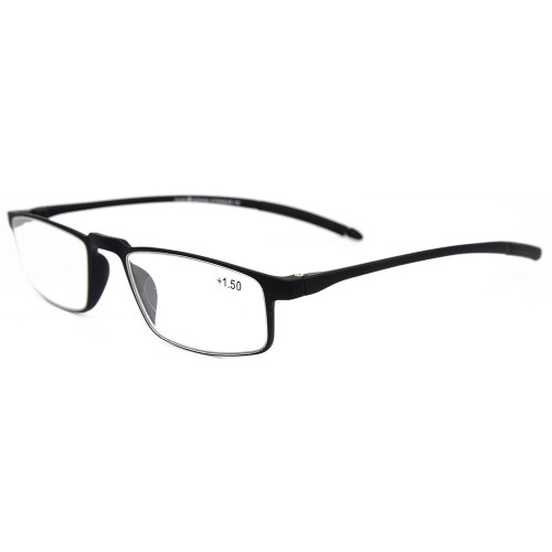Las gafas de estilo de moda simple de calidad suave enmarcan las lentes de lectura óptica delgadas TR90 para hombres y mujeres
