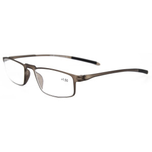 Les lunettes de style de mode simple de qualité molle encadrent les lunettes de lecture optique minces TR90 pour les hommes les femmes