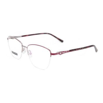 Latest top sale floral pattern eyewear frame diamond metal optical eyeglass frame for women