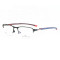 New model fashion style halfrim metal eyewear frames TR90 temple optical eyeglassframe for man