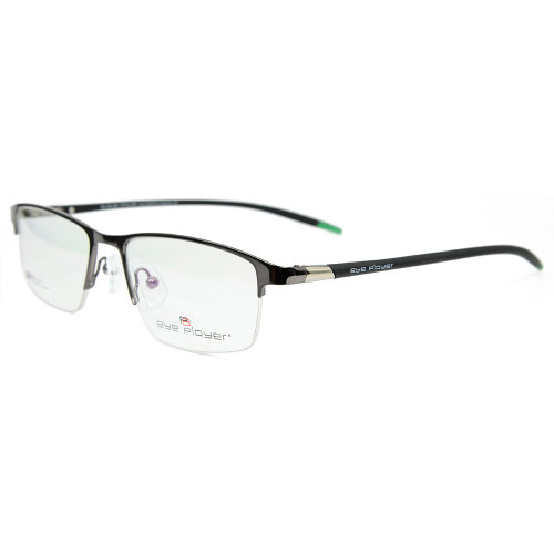 Venta al por mayor nuevo modelo durable metal gafas tr90 suave flexible halfrim marco óptico hombres