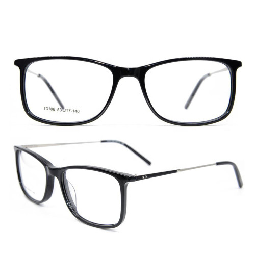 Nouveau mode de vente chaude clear clear monture de lunettes ultra mince acétate lunettes montures optiques pour homme
