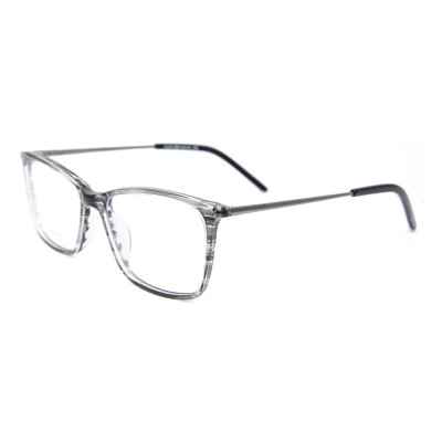 New Fashion Color Thin Acetate Spectacles High Quality Metal Optical Eyewear Frames for Men