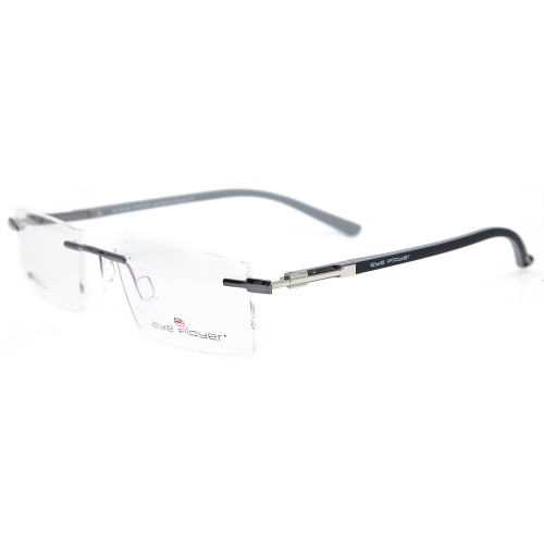 Nouvelle conception de la mode durable lunettes sans monture en métal monture TR90 optique monture de lunettes pour hommes