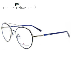 La última nueva moda de encargo durables gafas de metal redondo elasticidad primavera marcos de gafas ópticas