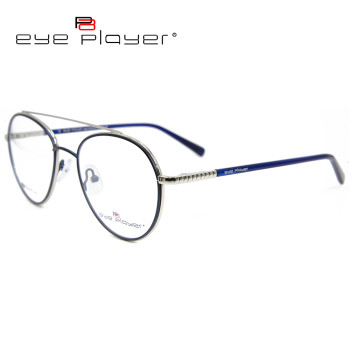 Latest new fashion custom durable round metal eyewear elasticity spring optical glasses frames