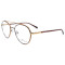 Latest new fashion custom durable round metal eyewear elasticity spring optical glasses frames