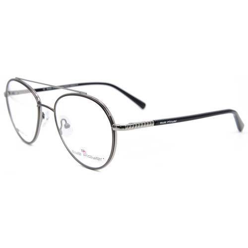 La última nueva moda de encargo durables gafas de metal redondo elasticidad primavera marcos de gafas ópticas
