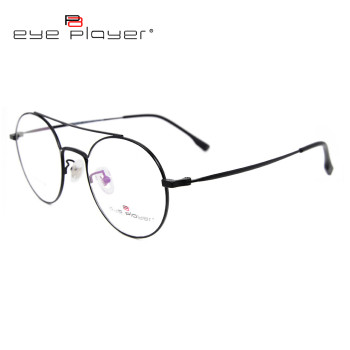 Latest top sale fashion durable titanium eyewear frames metal round eyeglass optical frame