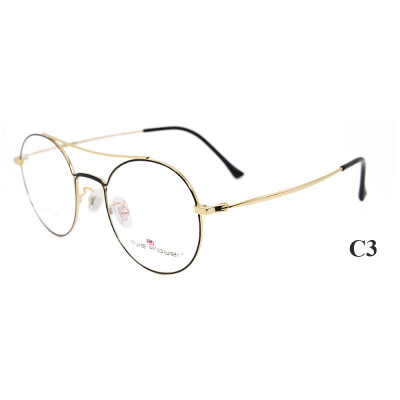 Latest top sale fashion durable titanium eyewear frames metal round eyeglass optical frame
