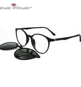 حار بيع جديد أزياء نمط النظارات الشمسية كليب المغناطيسي على النظارات الشمسية المستديرة مع عدسة الاستقطاب