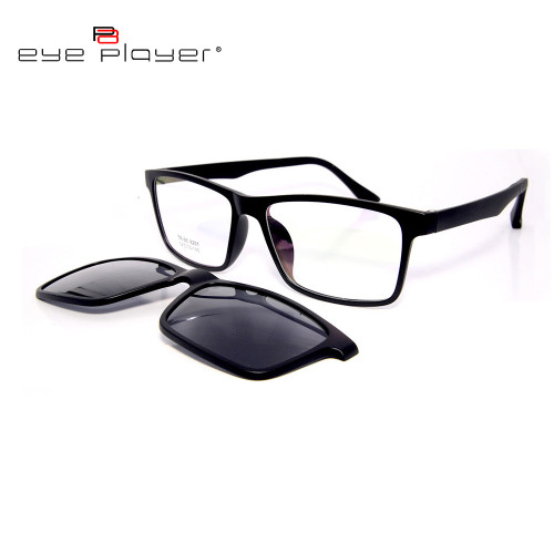Yeni model moda stil TR90 kare sunglass manyetik polarize lens unisex ile güneş gözlüğü üzerinde manyetik klip
