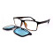 New model fashion style TR90 square sunglass magnetic clip on sunglasses with polarized lens unisex