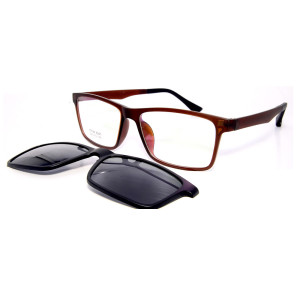 Nuevo modelo de moda con clip magnético de gafas de sol cuadradas TR90 para gafas de sol con lentes polarizadas unisex