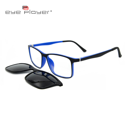Nuevo modelo personalizado de moda colorido gafas de sol magnético polarizado clip de lente en gafas de sol unisex