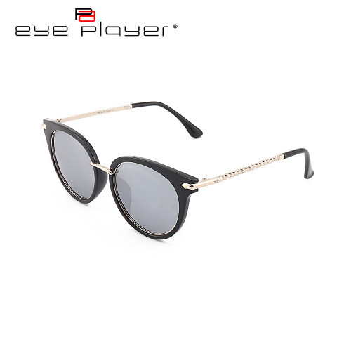 الجملة أزياء نمط جديد القط العين النظارات TR90 النظارات الشمسية المستديرة مع عدسة الاستقطاب